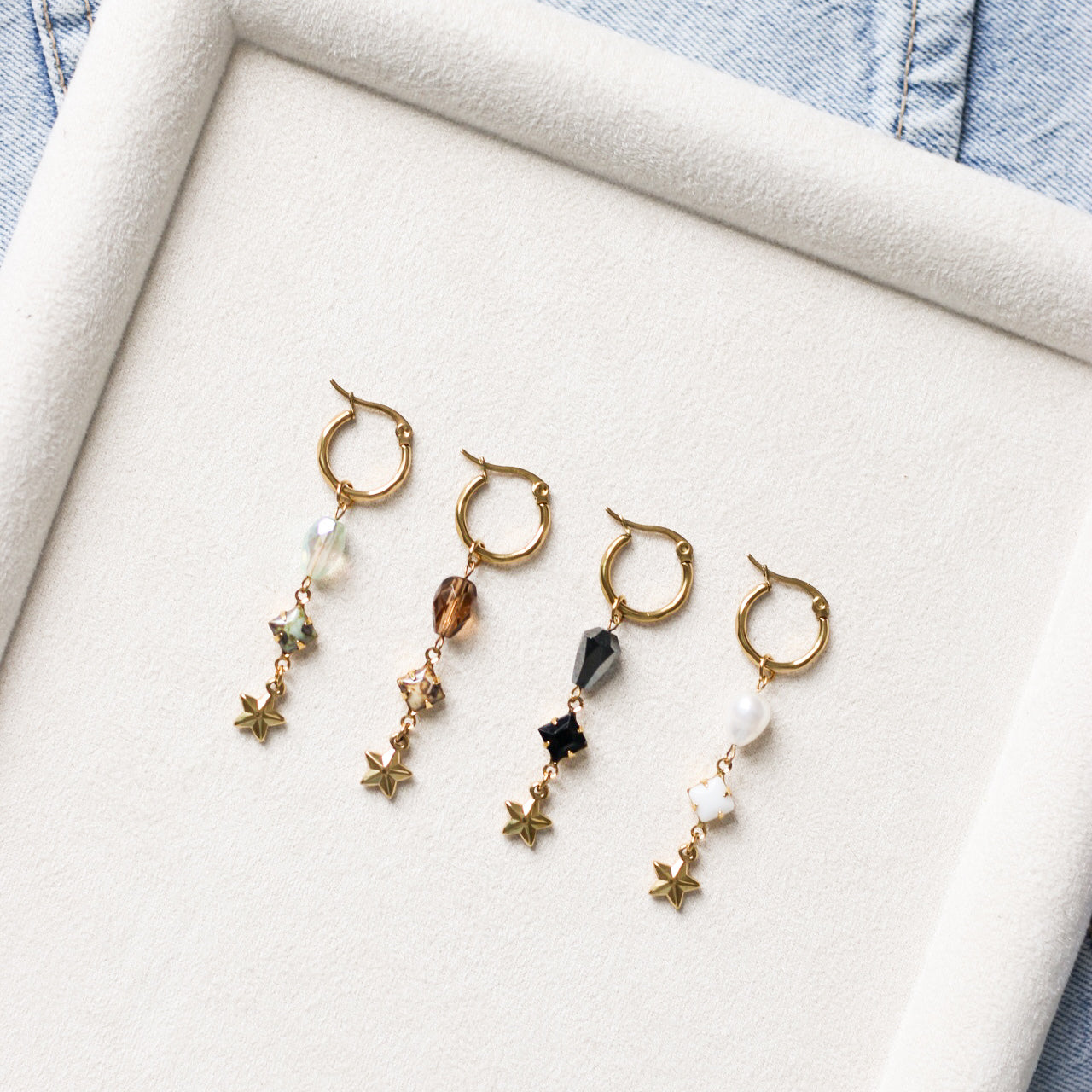 Jolene long earrings - 18k gold plated