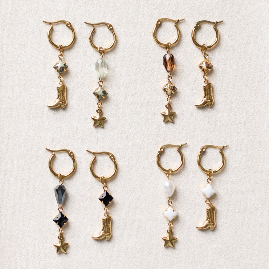 Jolene long earrings - 18k gold plated