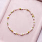 Watermelon pearls & glass beaded necklace