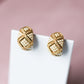 *Trésor vintage* Boucles d'oreilles clip-on géométriques plaquées or designer torontois D'Orlan 1980 - TEL QUEL
