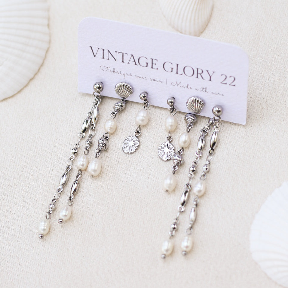 Mermaid trio earrings - Stainless steel