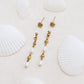 Boucles d'oreilles trio sirène - Plaqué or 18 carats