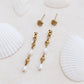 Mermaid trio earrings - 18k gold plated