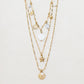 Mermaid necklace trio set - 18k gold plated