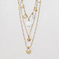 Mermaid necklace trio set - 18k gold plated