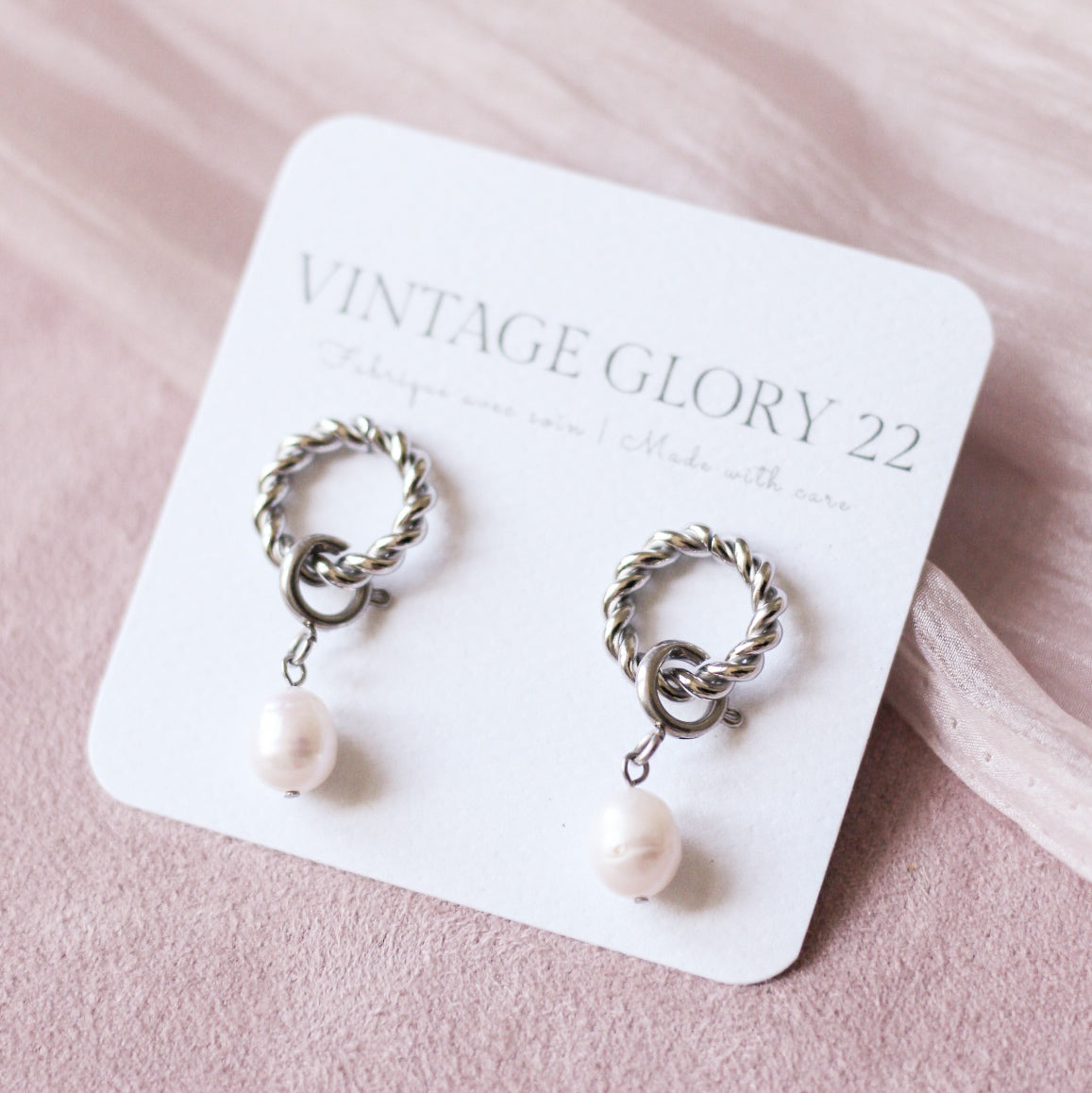 Boucles d’oreilles Lucy 2-en-1 - Acier inoxydable