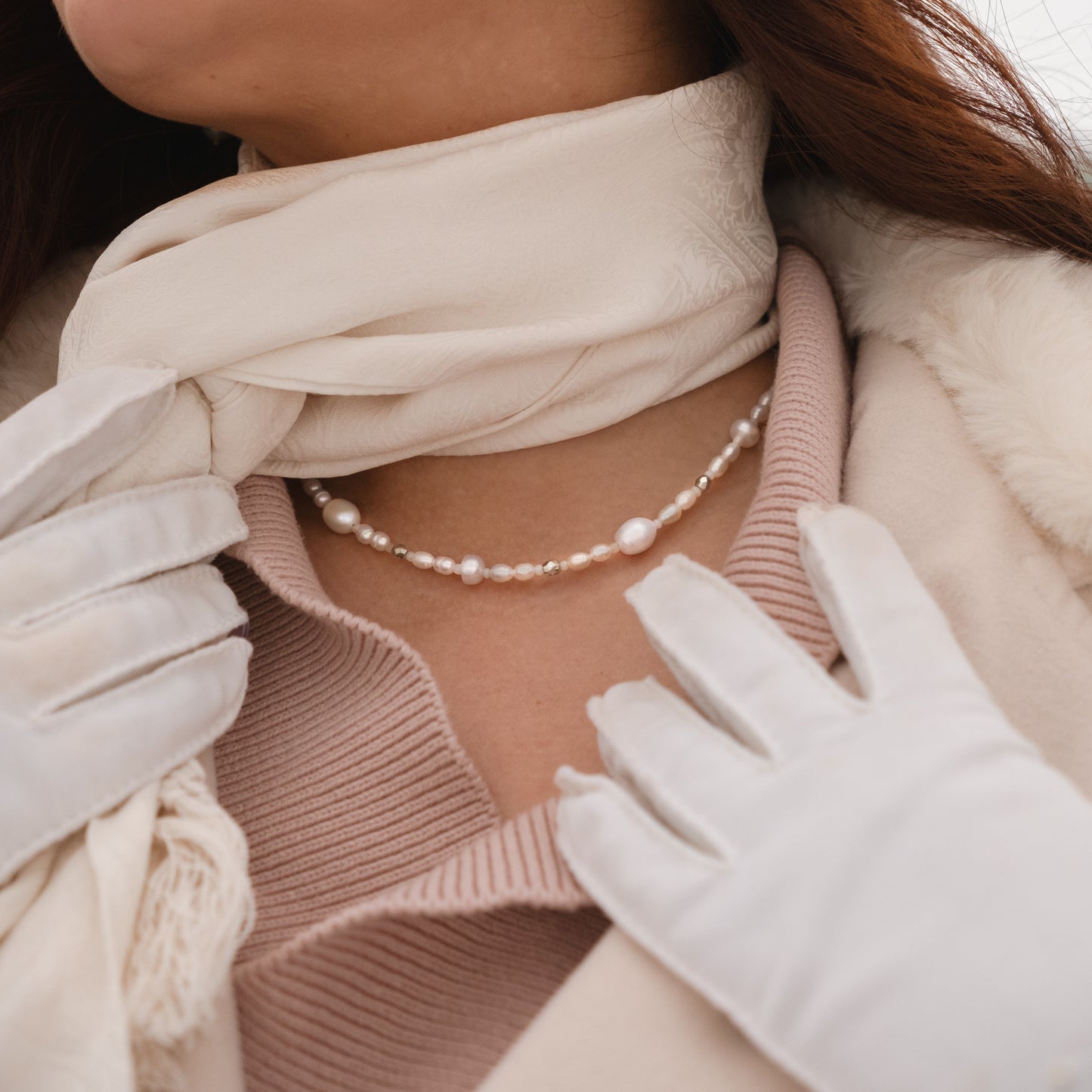 *New* Adele pearls & glass necklace