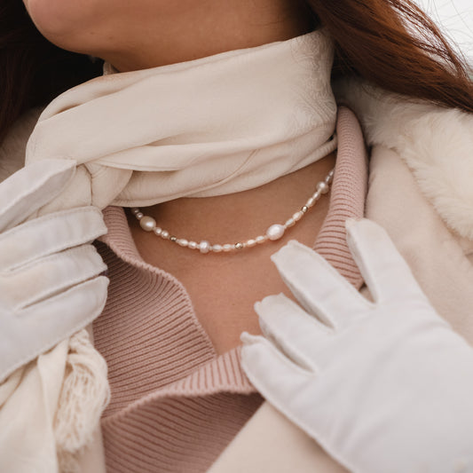 *New* Adele pearls & glass necklace