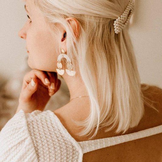 Cora earrings - Cream (CLEARANCE)